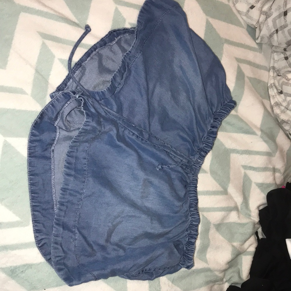 cute flowy “jean” shorts